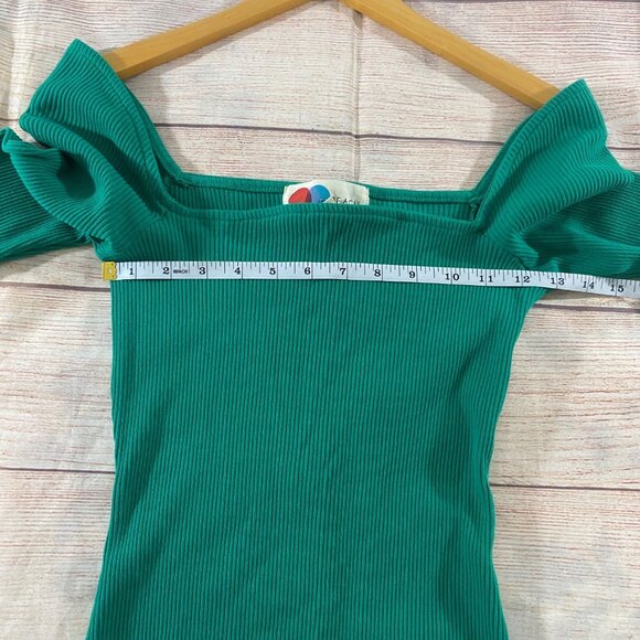 Free People Beach Women's green Long sleeve Ribbed Body Con Dress - Large - Picture 6 of 12